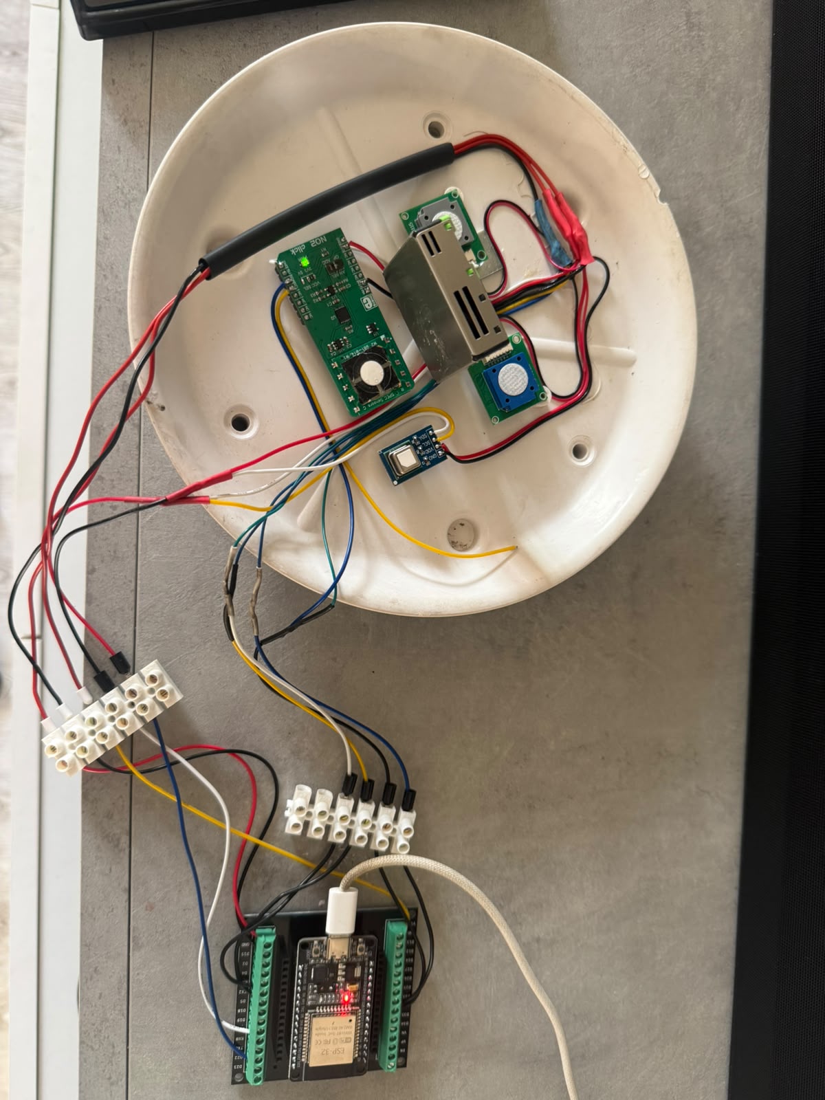 Elettronica interna della centralina per la qualità dell'aria di Castelferro