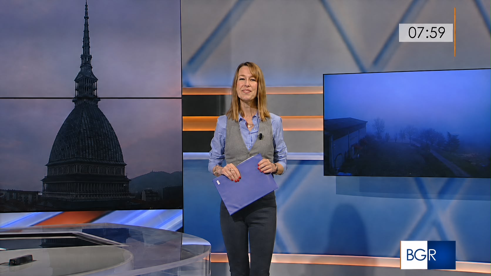 La webcam di Castelferro durante il telegiornale regionale del Piemonte